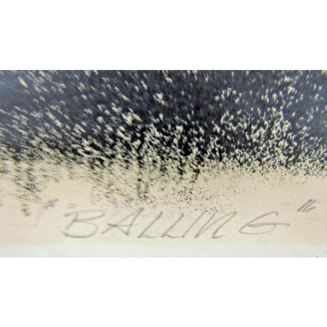 John Weinkein Numbered Print Titled Balling 2/8 Pencil Signed Matted and Framed For Sale - Image 4 of 6