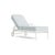 Brown Jordan Calcutta Adjustable Chaise Lounge in Chalk with Artic Stripe Cushions For Sale