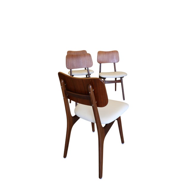 Beige Boltinge Stolefabrik Chairs in Teak by Arne Hovmand Olsen, 1960s, Set of 4 For Sale - Image 8 of 16