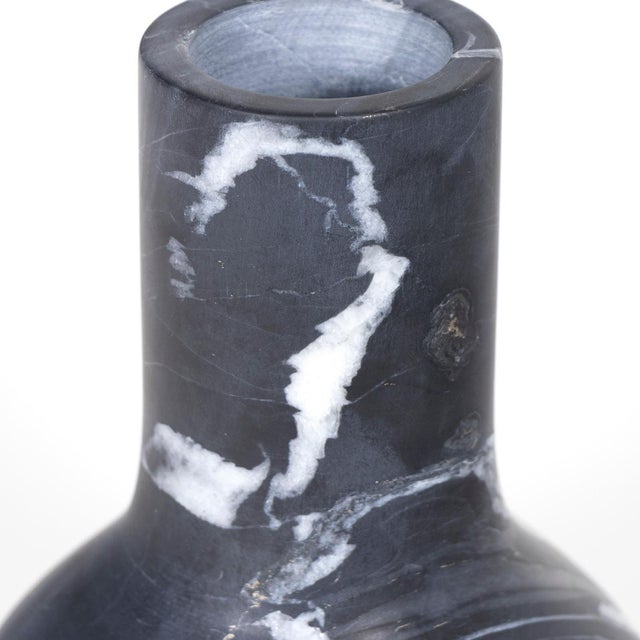 Regina Andrew Jasper Marble Vase Large, Black For Sale - Image 4 of 5