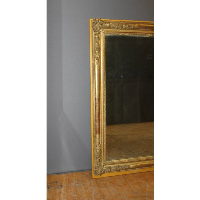 Wood 19th Century Restoration Mirror in Gilded Stucco For Sale - Image 7 of 12