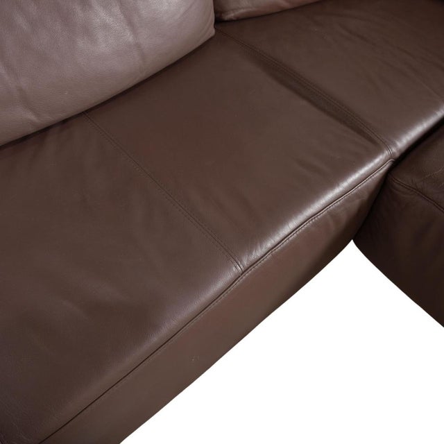 MR680 Corner Sofa in Brown Leather from Musterring For Sale - Image 4 of 12