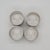 Late 20th Century Mother of Pearl Napkin Rings Silver Tone Mosaic Shell Table Decor - Set of 4 For Sale - Image 4 of 6