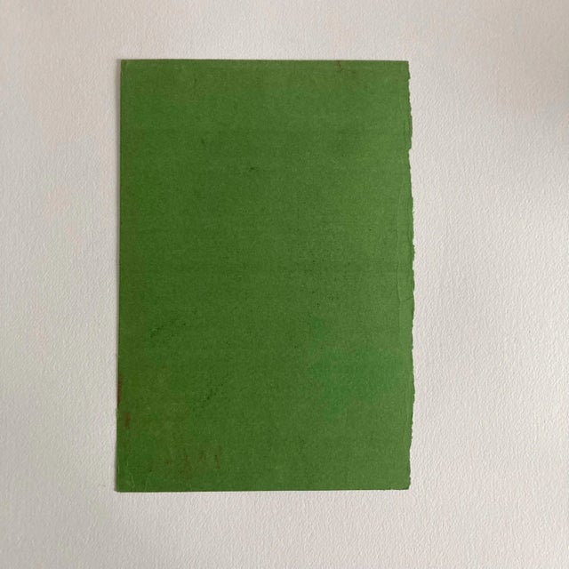 Green 1950s Original Modern Portrait Pastel Drawing of a Woman on Green Paper For Sale - Image 8 of 11