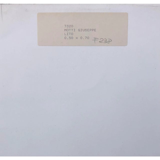 Giuseppe Motti Mid Century Portrait Litho For Sale - Image 4 of 5