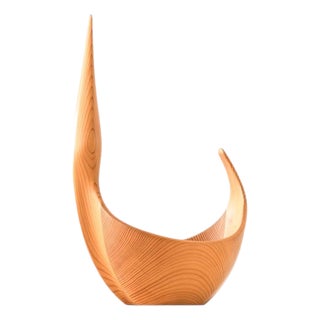 Sculptural Bowl in Pine attributed to Johnny Mattsson, 1950s For Sale