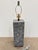 Modern Currey & Co Gray Leather Suede Basket Weave Lamp For Sale - Image 3 of 5