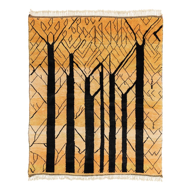 Hand-Knotted Wool Rug by Azele Studio For Sale