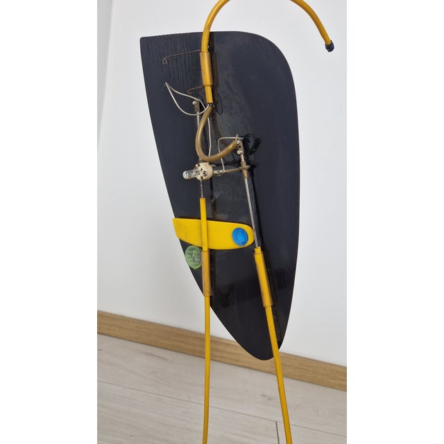 Sculpture Table Lamp in Iron and Plastic, 1980s For Sale - Image 10 of 18