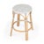 Light Gray Tobias 24 in. Seat Height Round Rattan Backless Counter Stool, White/Gray Dot / Natural Rattan Frame For Sale - Image 8 of 8