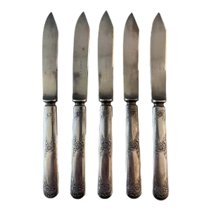 Anitque Wm Rogers & Son Fruit & Cheese Knives - Set of 5