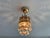 1960s Vintage Small Brass & Emerald Green Crystal Crown Flush Mount – 1 Light For Sale - Image 5 of 18