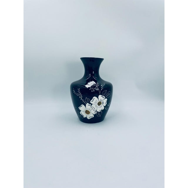 Black Art Deco Ceramic Vase, 1975 For Sale - Image 8 of 8