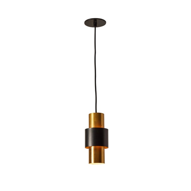 1950s Jo Hammerborg 'Saturn' Brass & Black Pendant for Fog & Mørup For Sale - Image 13 of 13