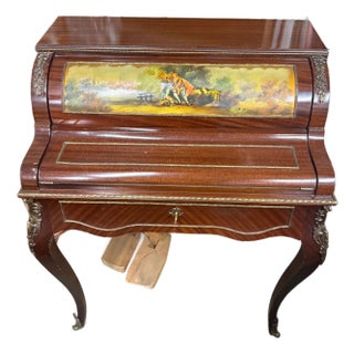 Antique French Regency Louis XV Bureau De Pente Ladies Writing Desk For Sale