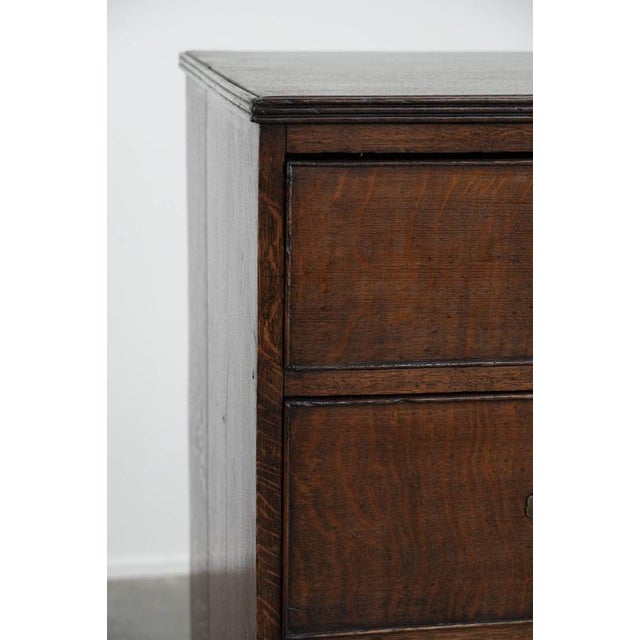 Antique English Oak Chest of Drawers, Late 18th Century For Sale - Image 14 of 16