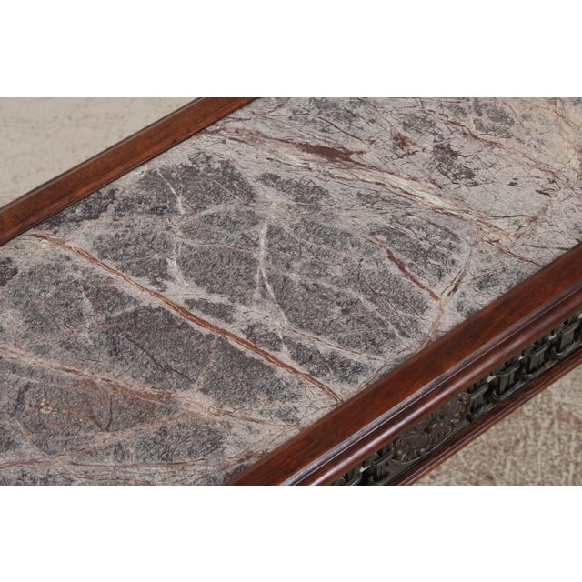 Theodore Alexander Marble Top Mahogany Console Table For Sale In Philadelphia - Image 6 of 18