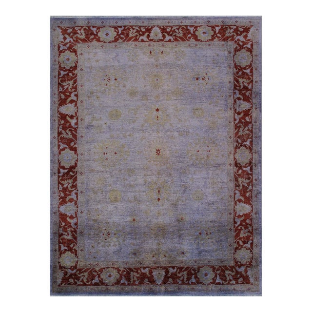 Pasargad Home Overdye Purple Wool Area Rug, 9' 3'' X 12' 1'' For Sale