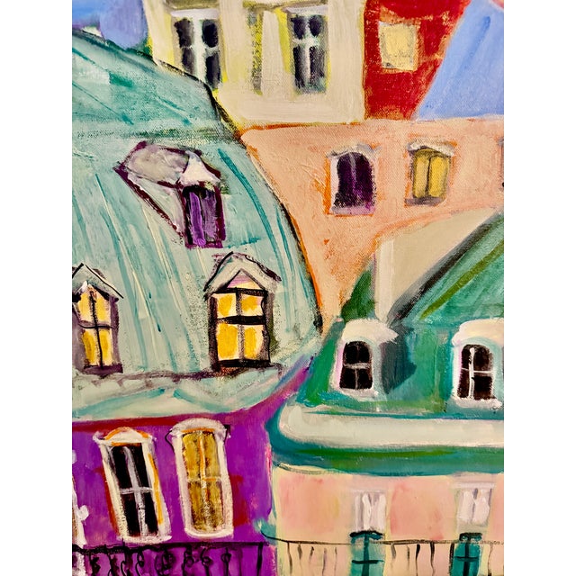 Impressionist Twilight in Paris Impressionist Painting For Sale - Image 3 of 3