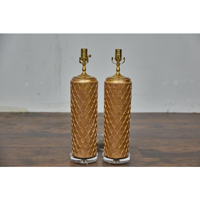 Baroque 19th Century French Giltwood Fragments Made into Table Lamps - a Pair For Sale - Image 3 of 12