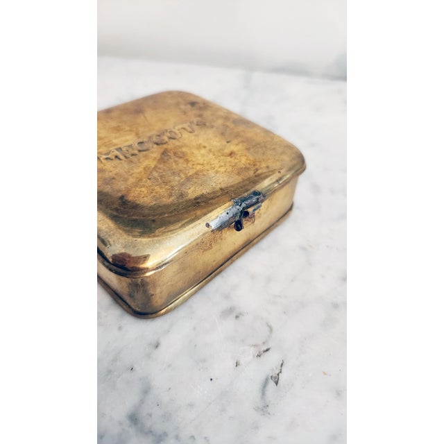 Vintage Brass Fishing Bait Boxes, Nesting Angler Tins, Rustic Collectibles For Sale - Image 13 of 13
