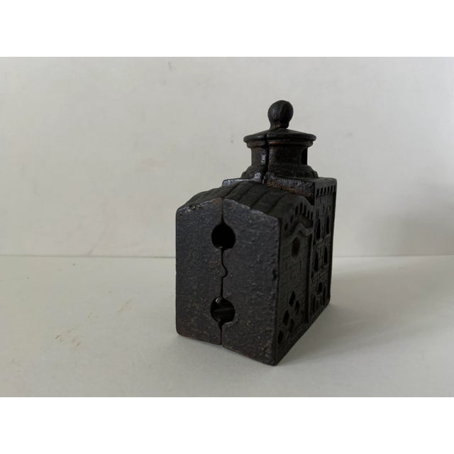 American Antique Cast Iron Castle Still Bank For Sale - Image 3 of 5