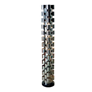 1970s Curtis Jere Chrome Skyscraper Floor Lamp For Sale