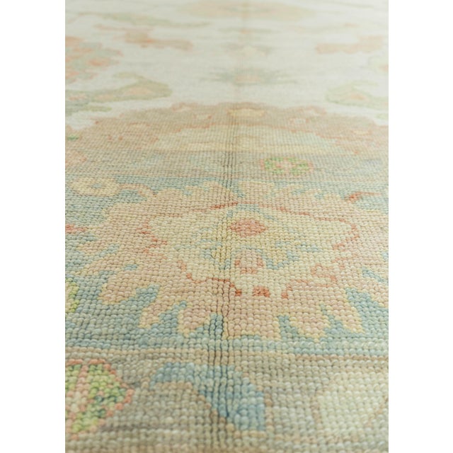 Contemporary Turkish Oushak Rug 9' x 12'4" For Sale - Image 3 of 4