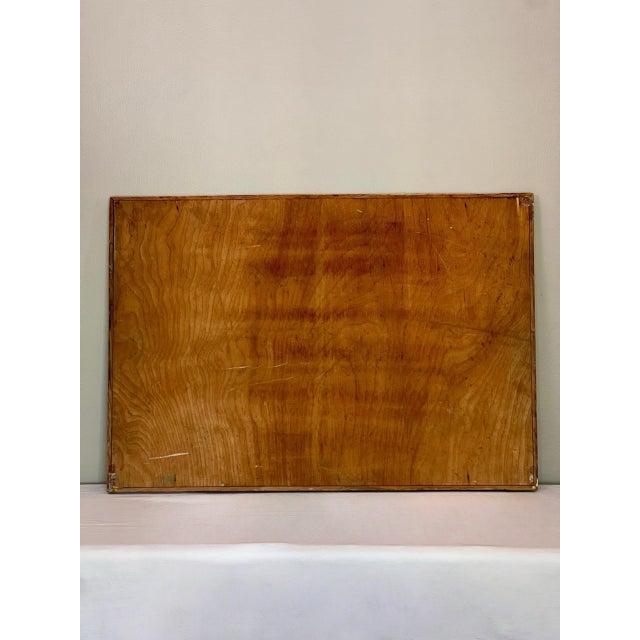 20th Century Folk Art Paint Decorated Game Board in Black and Mustard Yellow For Sale - Image 10 of 10