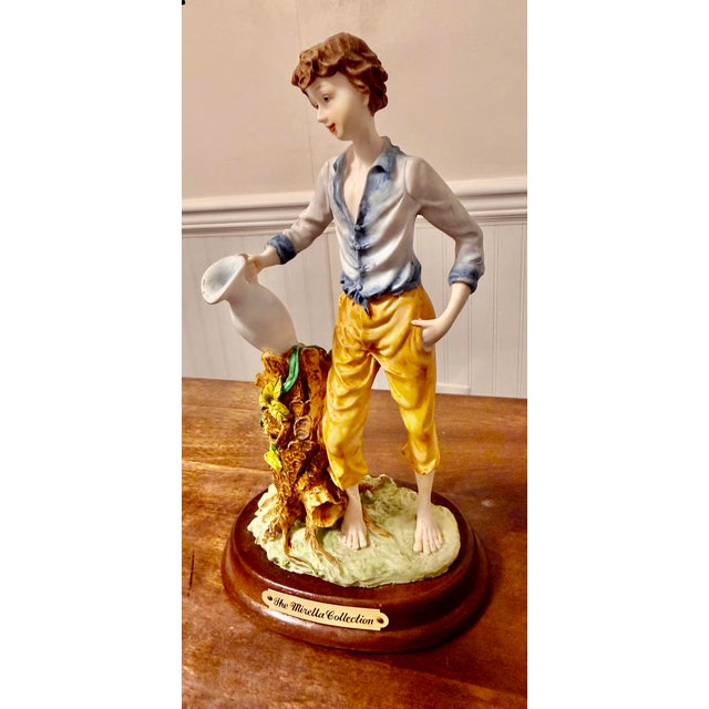 Late 20th Century Italian Water/Vessel Pitcher Luca Young Man Figurine For Sale - Image 10 of 12