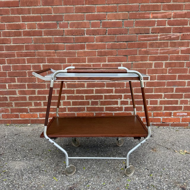 Mid-Century Modern Mid-Century Modern Salton Hotable Automatic Food Warmer and Rolling Bar Cart For Sale - Image 3 of 12
