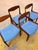 Elegant set of four original Danish Mid-Century Modern chairs from 1956, designed by Vilhelm Wohlert for Poul Jeppesen's...