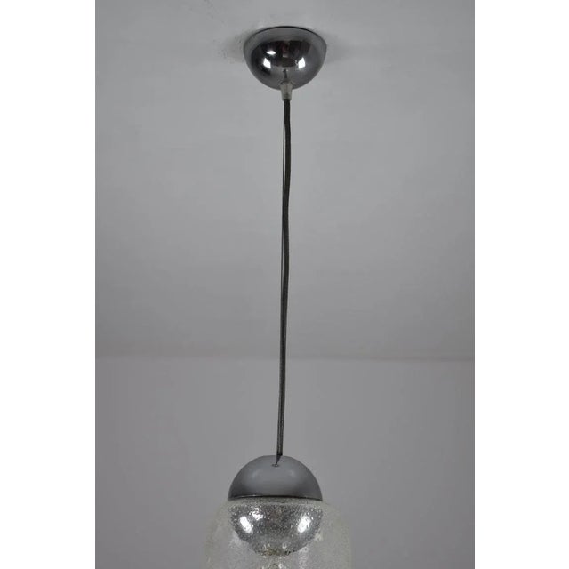 Mazzega Murano Pulegoso Glass Pendant Light, Labelled, Italy, 1970s For Sale - Image 9 of 11