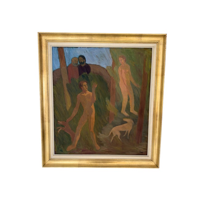 Thor Fagerkvist, The Farewell, 1920s, Oil on Canvas, Framed For Sale