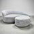 Interlude Home Dana Left-Arm Sofa/Chaise with Ottoman. Designed to favor the iconic mid-century Comma sofa, features a...