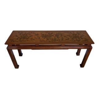 Drexel Walnut Mid Century Console For Sale