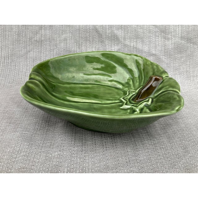 Vintage Olfaire Majolica Green Bell Pepper Bowl For Sale - Image 4 of 17