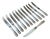 Large Silver-Plated Metal Knives, Set of 12 For Sale