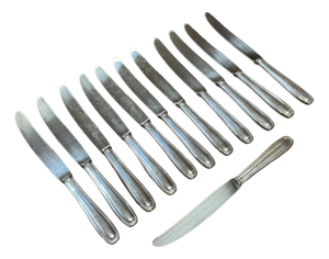 Large Silver-Plated Metal Knives, Set of 12