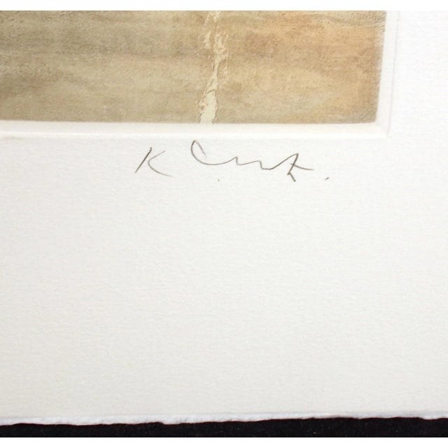 Kaiko Moti "Promontory" Sailboats Hand Signed Unframed Aquatint Etching For Sale - Image 4 of 5