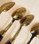 Mid 20th Century Rosewood & Brass Desert Demitasse Spoons Set of 6 For Sale - Image 9 of 11