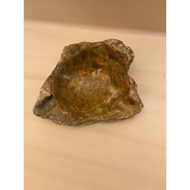 Mid Century Modern - Brutalist Italian Earth Tone Stone Ashtray / Trinket Holder For Sale - Image 9 of 12