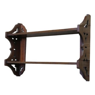 Arts and Crafts Open Front Wall Hanging Bookshelf, 1880 For Sale