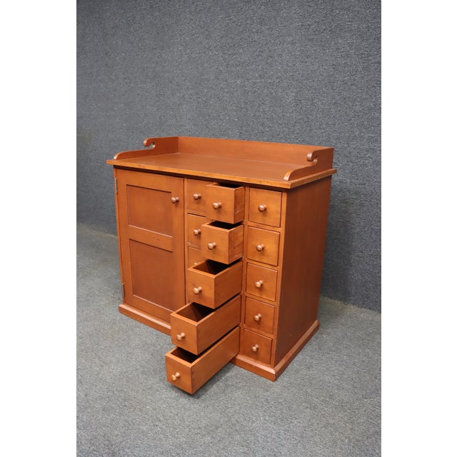 Brown Bench-Made Solid Cherry Apothecary Cabinet For Sale - Image 8 of 14