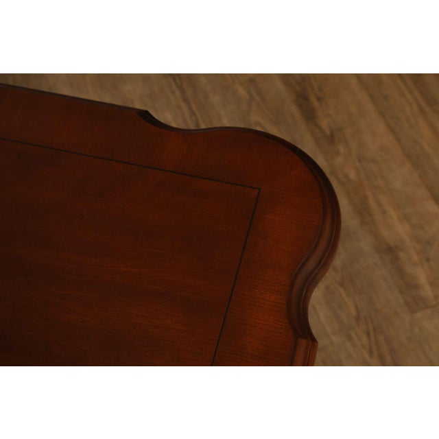 Ethan Allen Queen Anne Style Expandable Cherry Dining Table For Sale - Image 14 of 18