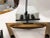 Mid-Century Modern 1950s Italian Mid-Century Modern Stilux Teak Brass and Metal Chandelier For Sale - Image 3 of 13