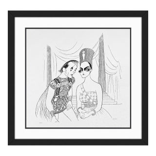 Al Hirschfeld, Anthony & Cleopatra (Elizabeth Taylor and Richard Burton) Hand Signed Lithograph, 2001 For Sale