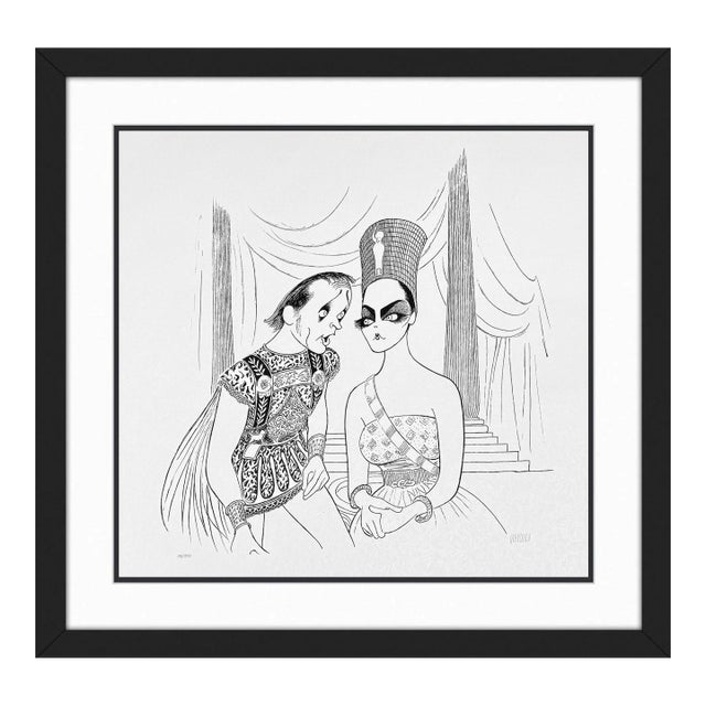 Al Hirschfeld, Anthony & Cleopatra (Elizabeth Taylor and Richard Burton) Hand Signed Lithograph, 2001 For Sale