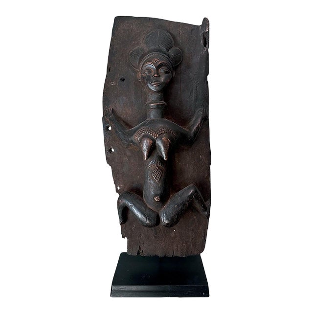 Gabon Punu Granary Door Panel on Custom Stand with Provenance For Sale
