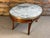 1950s Vintage French Louis XVI Style Oval Coffee Table With Marble Top and Brass Gallery For Sale - Image 5 of 12